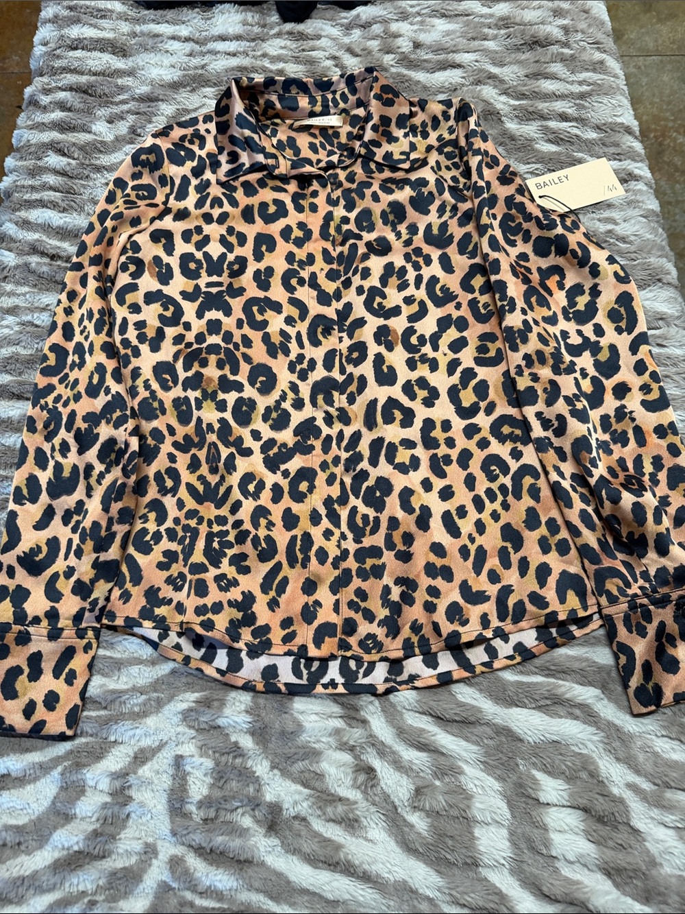 Bailey 44 Leopard Print Button-Down Shirt - Brown/Black